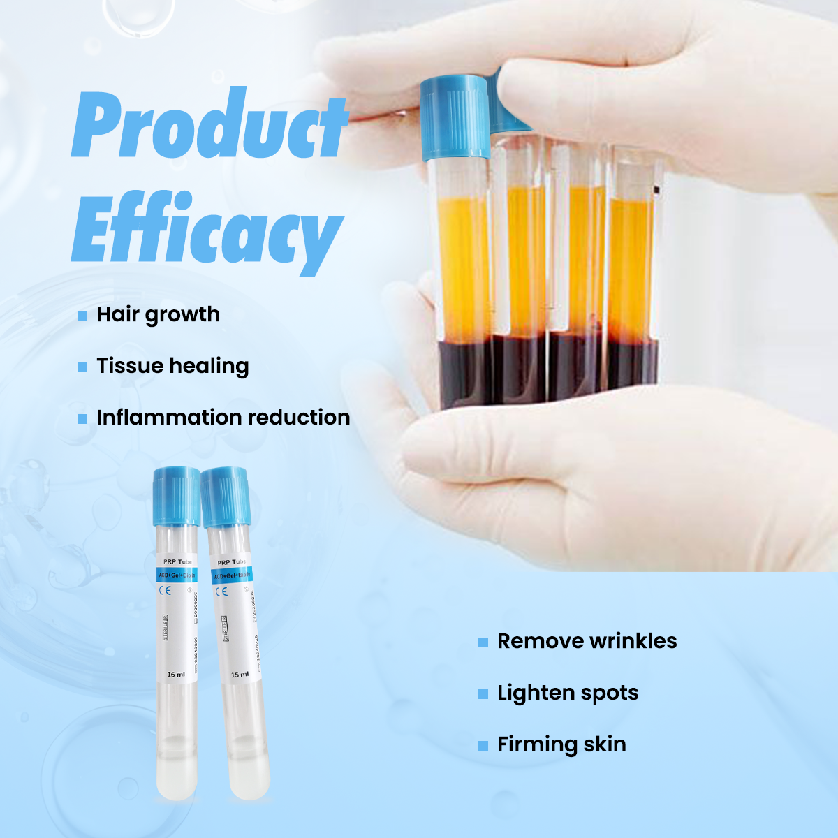 Tubo PRP de biotina en gel ACD